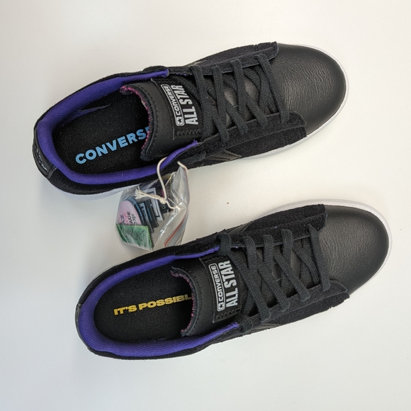 Converse Pro Leather Low It's Possible A01649C Black Tennis shoes size Women's 7 - Picture 6 of 9